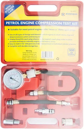 Automotive Petrol Engine Compression Tester Kit Valve Timing Gauge Pro Cylinder