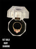 9ct Diamond and Ruby heart ring size M