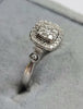 9ct White Gold Diamond Cluster Ring Size M1/2