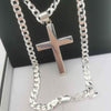 925 Sterling Silver Chain With Cross 23" 24g (NEVER WORN OR USED)