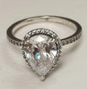 Genuine Pandora Sparkling Pear Halo Ring S925 ALE - Size 56  BOXED