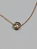 14ct gold necklace with pendant and side charm