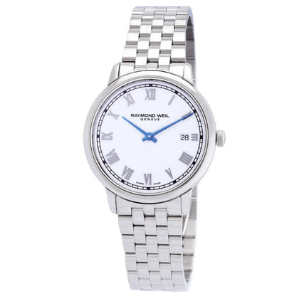 Raymond Weil Toccata White Dial Silver SS Watch, 39mm