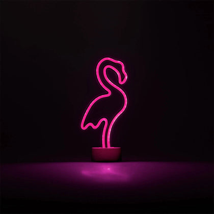 Cosy flamingo lamp.