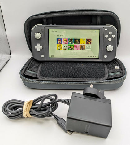 Nintendo Switch Lite Console, 32GB Grey, Slight drift on Left Stick, W/ Carry case and Charger