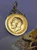 GOLD 1911 HALF SOVEREIGN + 9ct MOUNT