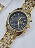 ASTON GERARD  BEAUTIFUL 18K GOLD PLATED DIAMOND MENS WATCH,