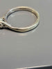 9ct White Gold Ring with Clear Stones - 3.11G - Size O. Hallmarked