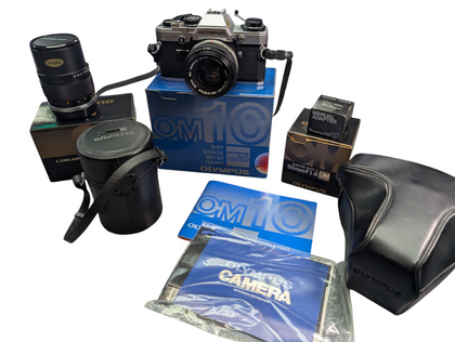 Olympus Om10 Camera Bundle Boxed