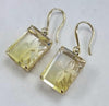 9ct Gold Bi Colour Quartz Earrings
