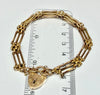9ct gold gate bracelet with safety chain