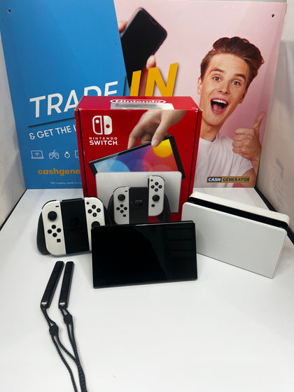 Switch Console, 64GB OLED + White Joy-Con, Boxed
