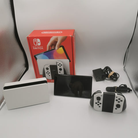 Switch Console, 64GB OLED + White Joy-Cons - Boxed with accessories and charger