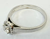 18ct white gold diamond halo cluster ring size P 1/2