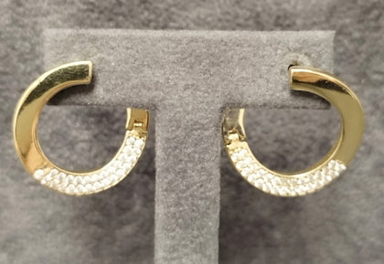 14ct Yellow Gold Fancy Circular Design Earrings with Post Fastenings