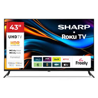 SHARP 43FJ7K 43 Inch 4K UHD Smart Roku TV