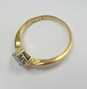 18CT GOLD LADIES DIAMOND RING Size Q 1/2