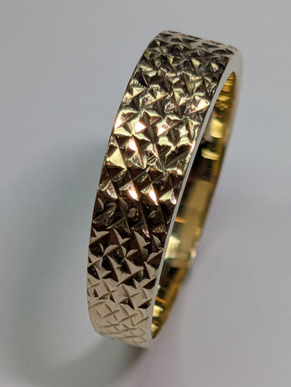 9ct Gold Textured Ring