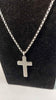 925 Sterling Silver Belcher Chain Necklace With Cross Pendant - 24" Long - 16.6 Grams *BRAND NEW*