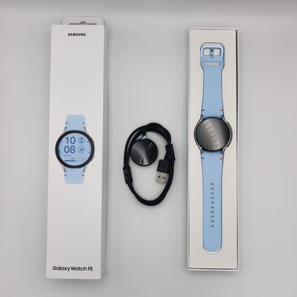 Samsung Galaxy Watch FE, 40mm, Silver with Blue band, BOXED