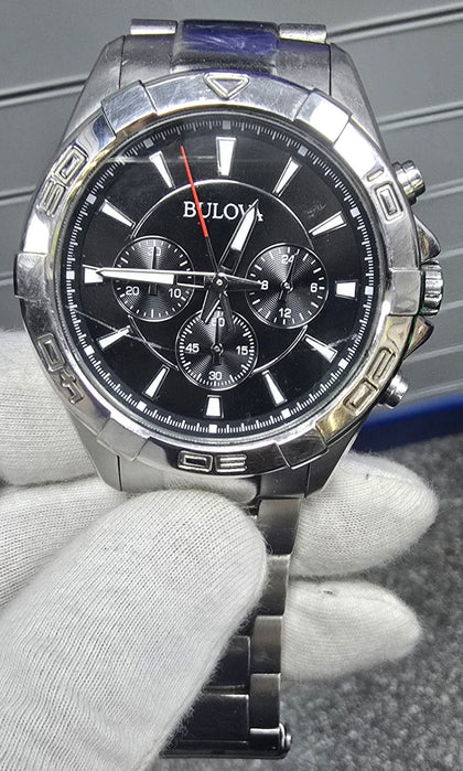 Bulova Men's Classic Silver-Tone Stainless Steel Watch, 96A216