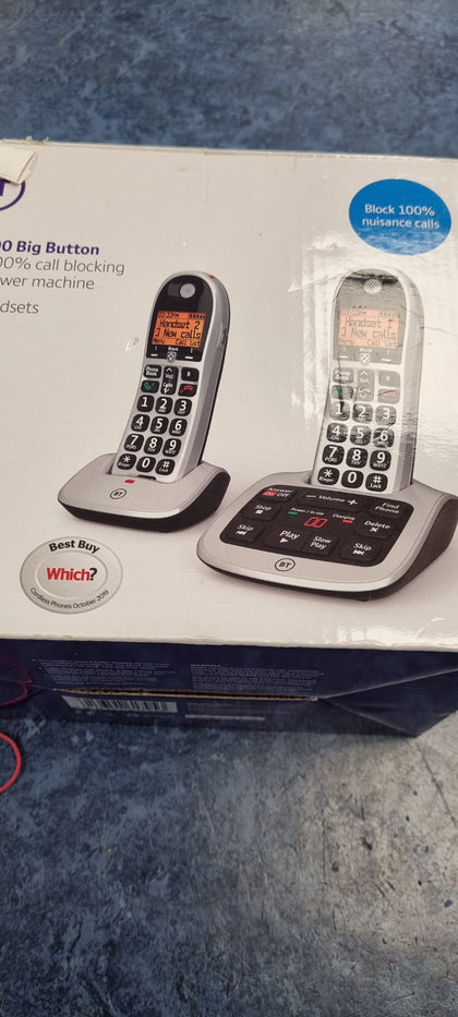 Bt 4600 Twin Big Button Cordless Home Phone Set - Working - Gb7o102d.
