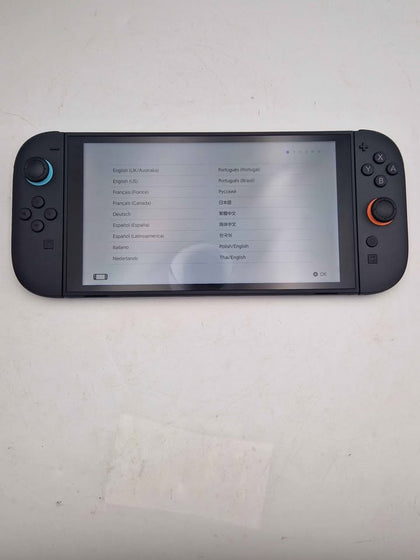 nintendo switch 2, 2 joy-cons, docking station, charger and boxed