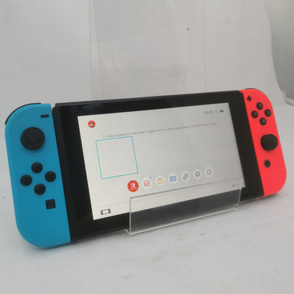 Nintendo Switch Console, 32GB + Neon Red/Blue Joy-Con - With Official Charger Only.