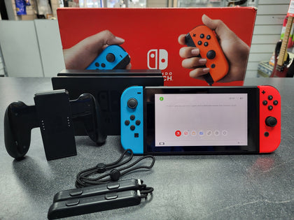 Switch Console, 32GB + Neon Red/Blue Joy-Con, Boxed. HAC-001-01