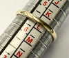 9ct gold dress ring with large yellow stone size K 1/2