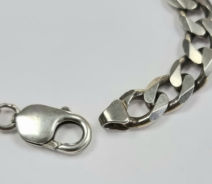 Silver Curb Bracelet 8.5
