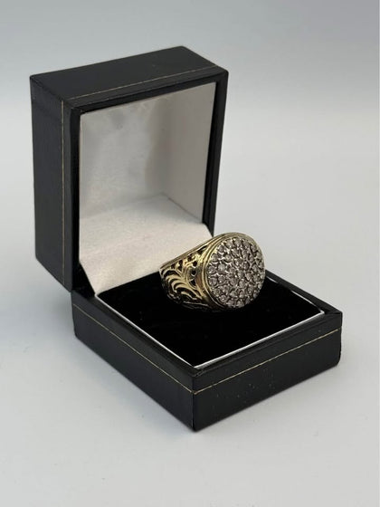 14CT YELLOW GOLD RING, 11G, SIZE T