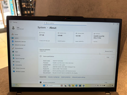 Lenovo ThinkPad T14 Gen 5 Intel Ultra 5 135U 1.60GHz 32GB RAM 512GB SSD BH 100%