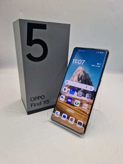 OPPO Find X5 256GB grey unlocked smartphone with case and original box (slight screen burn)