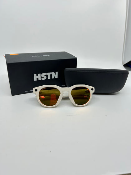 OAKLEY META HSTN Glasses - Warm Grey, Prizm Ruby