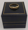 9ct yellow gold bead front ring 1.9g size O Boxed and hallmarked