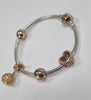 PANDORA BRACELET 18CM WITH 4 CHARMS LEYLAND
