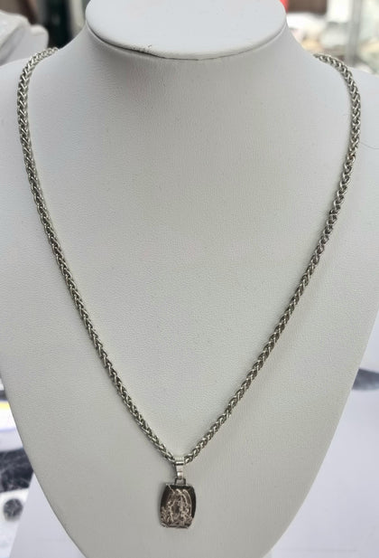 Silver Chain with Guardian Angel Pendant 20