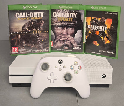 Xbox One S Console, 1TB, White, Unboxed + 3 Games