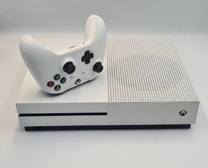 Microsoft Xbox One S 500GB White disc edition Console with 1 x controller and all leads UNBOXED