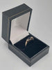 (9ct Hallmarked&Tested), Gold Three Stone Ring, (Two Clear, One Blue), 2.3g, Size Q