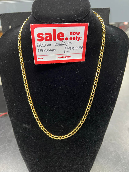 20ct Gold Chain, 15g