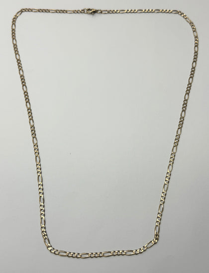 9ct gold figaro chain 21.5