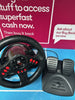 SUPERDRIVE RACING WHEEL UNIVERSAL BLACK **UNBOXED**