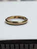 9CT - Yellow gold band ring - 2.33g - size N - Hallmarked