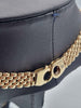 9ct Yellow Gold Choker Brick Link Choker Necklace With Lobster Clasp 1980s - 16" Long - 24.04 Grams
