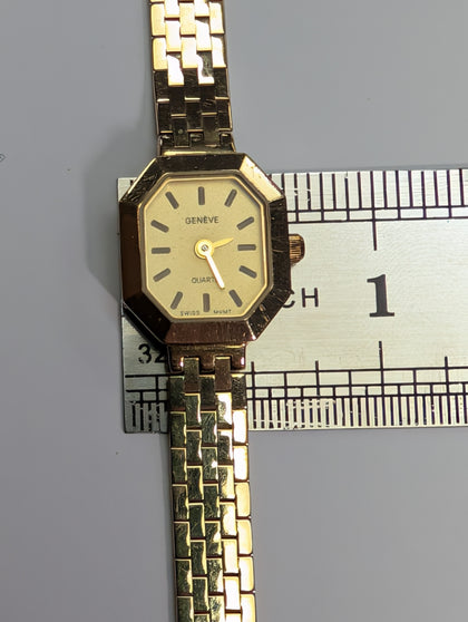 Ladies 14ct Gold Geneve Quartz Watch