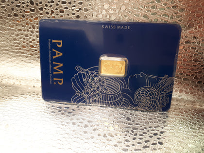 1 Gram PAMP Lady Fortuna 24ct Gold Bar