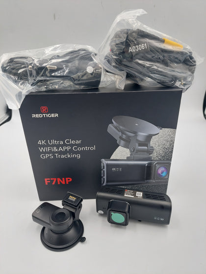 Redtiger Dash Cam Front Rear 4K/2.5K Full HD Dash Camera - Boxed, With Original Packaging **LIKE NEW**