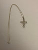 *brand new* 925 silver cross and chain just under 20" 9.23g